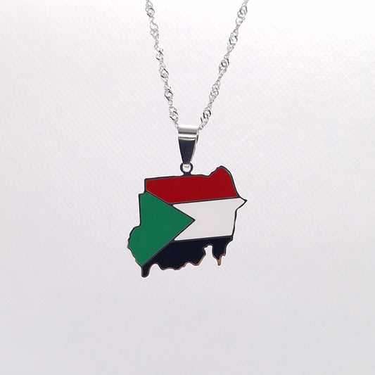Sudan Flag Necklace