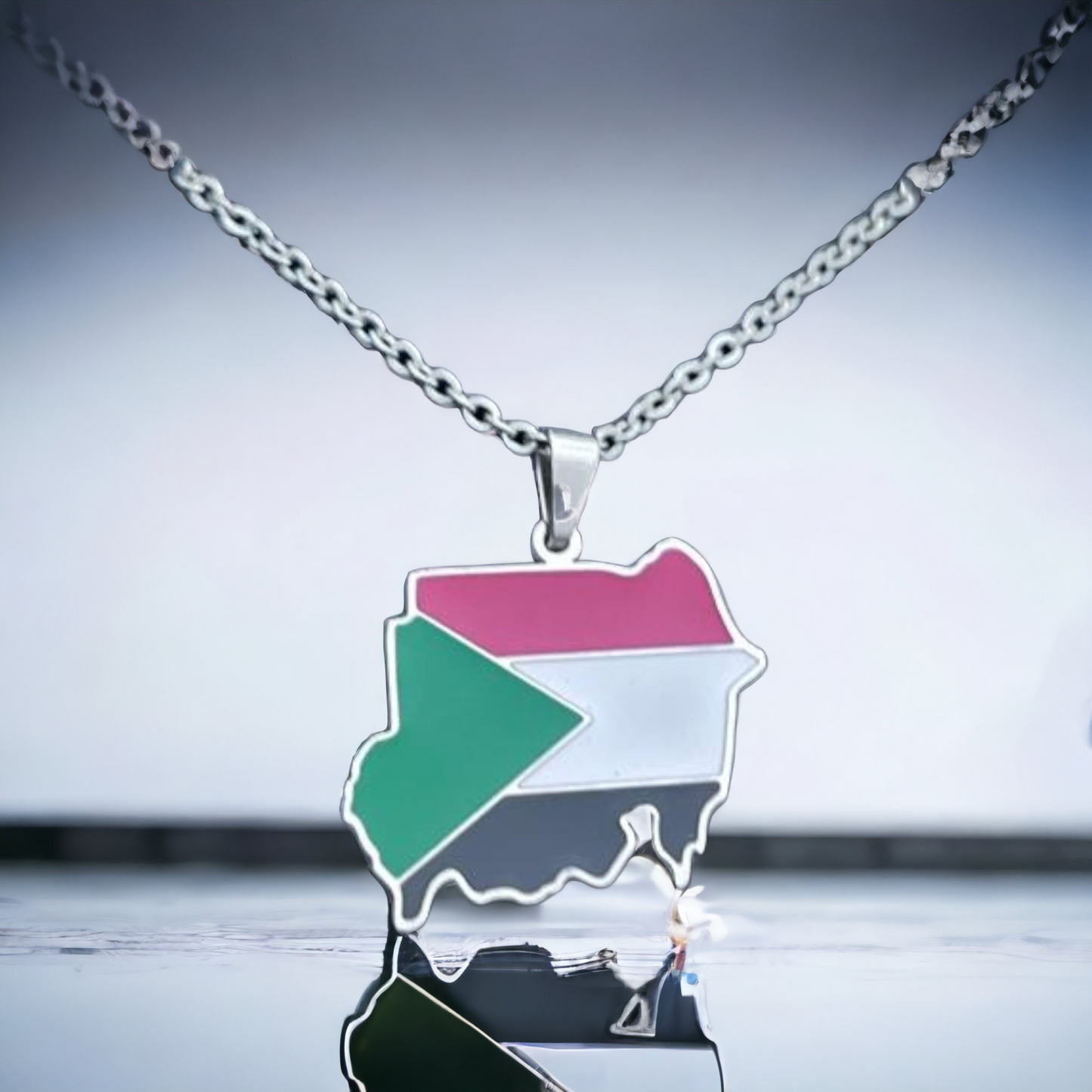 Sudan Flag Necklace