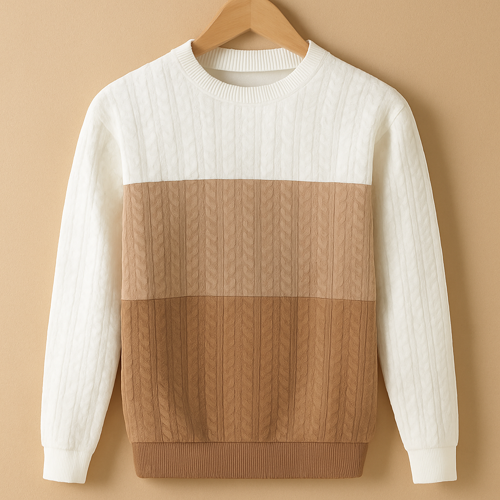 Color-Block Knitted Sweater