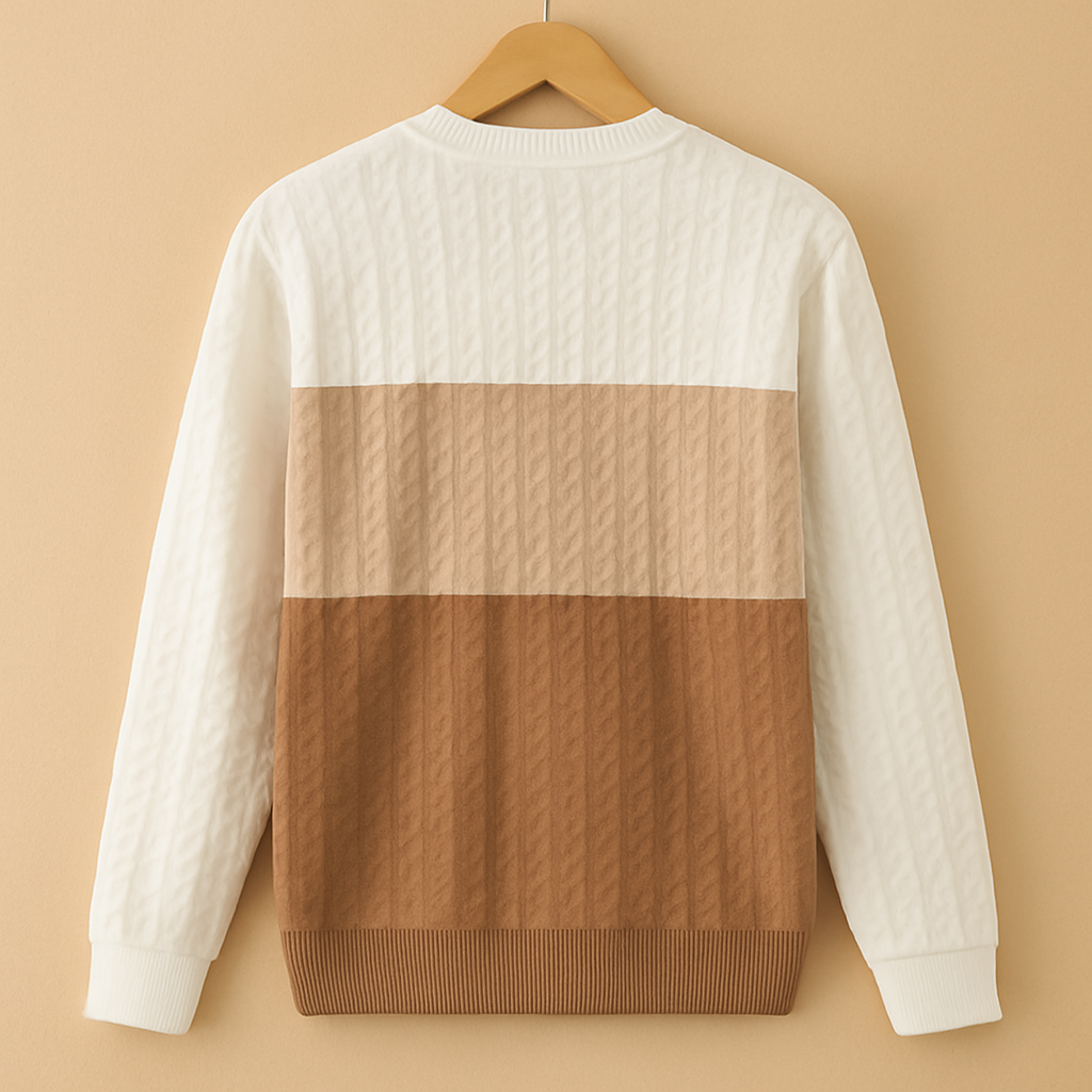 Color-Block Knitted Sweater