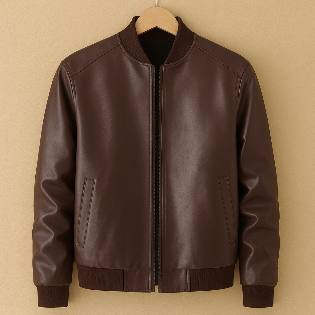 Leather Bomber Jacket