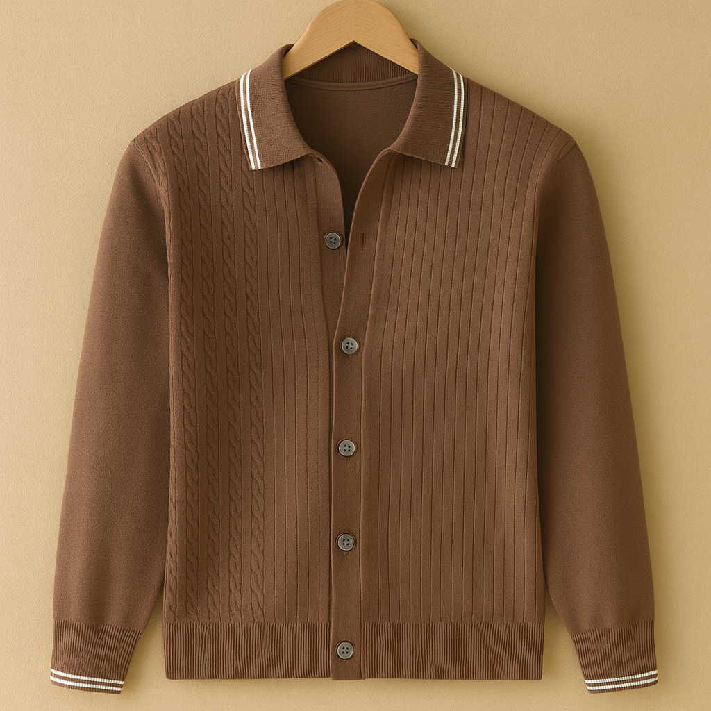 Polo Cardigan Sweater